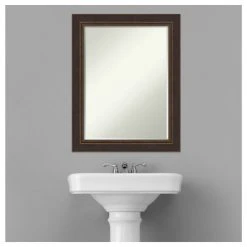Amanti Art Lara Bronze Petite Bevel Wood Bathroom Wall Mirror 22.5 X 28.5 In. 15 Amanti Art Lara Bronze Petite Bevel Wood Bathroom Wall Mirror 22.5 X 28.5 In. -Laural Home Shop 90f142bd03b79166 7782 w800 h800 b1 p0