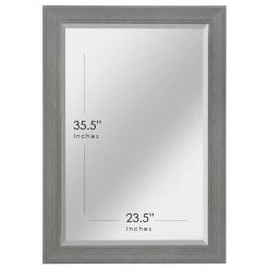Head West, Inc. Head West 29.5 X 41.5 Gray Beveled Mirror -Laural Home Shop 9141dc230f3ff5d9 0946 w800 h800 b1 p0