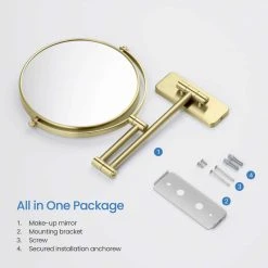 Kibi USA Circular Magnifying Makeup/shaving Mirror, Brushed Gold 23 Kibi USA Circular Magnifying Makeup/shaving Mirror, Brushed Gold -Laural Home Shop 917163d301c60dd0 9273 w800 h800 b0 p0