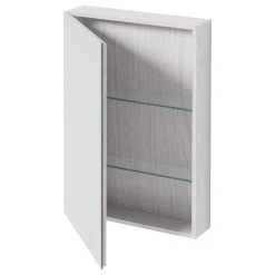 Coppice Wooden Bathroom Mirror Cabinet | Wireworks Magnifier, White Oak -Laural Home Shop 91a1e5a4026bd72e 1882 w800 h800 b1 p0