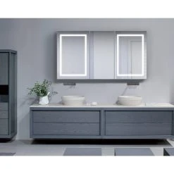 Krugg Reflections USA 66x36 Recessed Or Surface Mount Medicine Cabinet 9 Shelves, LED, Llr 13 Krugg Reflections USA 66x36 Recessed Or Surface Mount Medicine Cabinet 9 Shelves, LED, Llr -Laural Home Shop 9201a4ea0c521484 8480 w800 h800 b0 p0