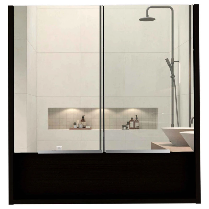 FM FURNITURE Ozark 24" Medicine Cabinet With Mirror, Black Wengue 4 FM FURNITURE Ozark 24" Medicine Cabinet With Mirror, Black Wengue - Image 2