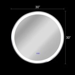 CHLOE Lighting, Inc. CHLOE Lighting LUMINOSITY Embedded Round TouchScreen LED Mirror -Laural Home Shop 9271350c00a3ebea 5613 w800 h800 b0 p0