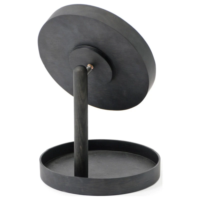 Coppice Oak Magnifying Vanity Mirror With Storage Tray | Wireworks Look, Dark Oak 5 Coppice Oak Magnifying Vanity Mirror With Storage Tray | Wireworks Look, Dark Oak - Image 3