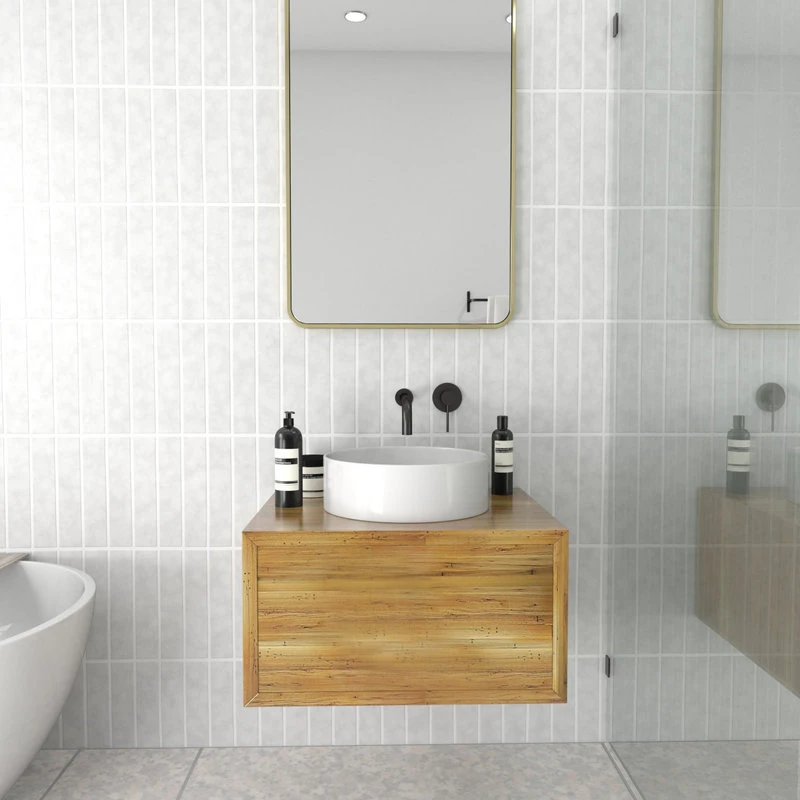 Glass Warehouse 22" W X 40" H Radius Corner Stainless Steel Framed Mirror, Satin Brass 4 Glass Warehouse 22" W X 40" H Radius Corner Stainless Steel Framed Mirror, Satin Brass - Image 2