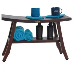 DecoTeak Satori Eastern Style Shower Stools With Shelf, 24", 28" 9 DecoTeak Satori Eastern Style Shower Stools With Shelf, 24", 28" -Laural Home Shop 92f111c708112a64 4511 w800 h800 b1 p0