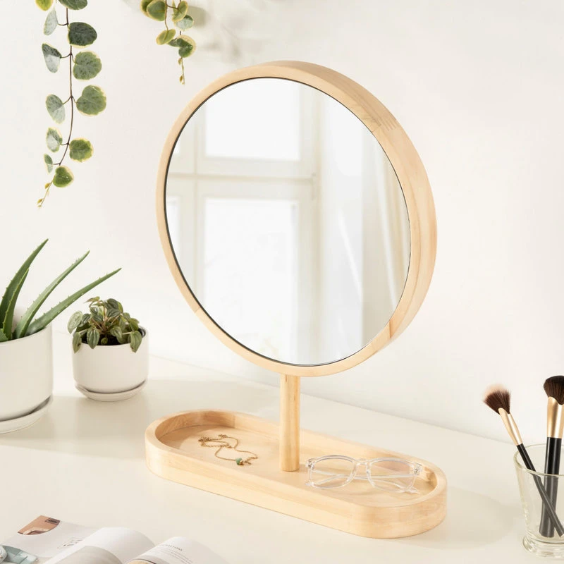 Uniek Travis Framed Tabletop Mirror, Natural 17x21 9 Uniek Travis Framed Tabletop Mirror, Natural 17x21 - Image 7
