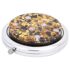 GlassOfVenice Murano Glass Millefiori Folding Compact Mirror - Topaz Gold -Laural Home Shop 9331c47b0751c92f 4730 w800 h800 b1 p0