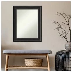 Amanti Art Ridge Black Petite Bevel Bathroom Wall Mirror 23.5 X 29.5 In. 15 Amanti Art Ridge Black Petite Bevel Bathroom Wall Mirror 23.5 X 29.5 In. -Laural Home Shop 9331fa1303b790c9 7839 w800 h800 b1 p0