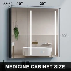 JimsMaison 30" Square Black Aluminum Surface Mount Medicine Cabinet With Mirror 21 JimsMaison 30" Square Black Aluminum Surface Mount Medicine Cabinet With Mirror -Laural Home Shop 9351a9ca0311c615 7390 w800 h800 b0 p0