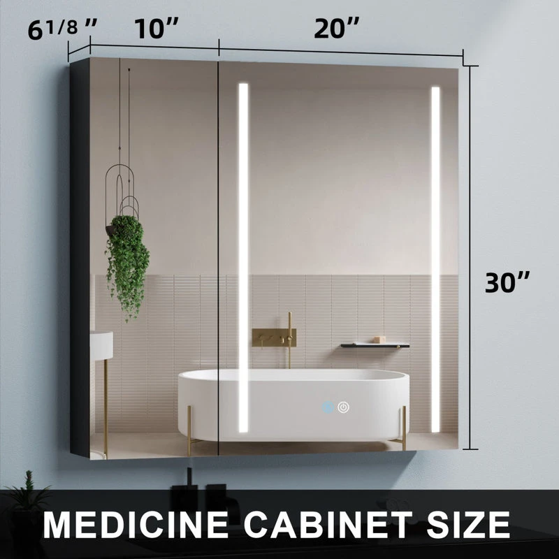 JimsMaison 30" Square Black Aluminum Surface Mount Medicine Cabinet With Mirror 12 JimsMaison 30" Square Black Aluminum Surface Mount Medicine Cabinet With Mirror - Image 10