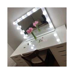 HomeRoots Furniture Glam Style Lighted USB Vanity Mirror -Laural Home Shop 93b1e52301fa2760 3345 w800 h800 b0 p0
