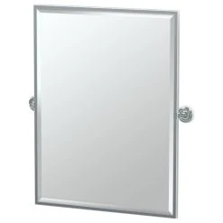 Gatco Fine Bathware Designer II 25" Framed Rectangle Mirror, Chrome