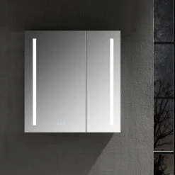 Blossom Kitchen & Bath Supply LED Mirror Medicine Cabinet With Defogger, Dimmer And Outlets, 30x32