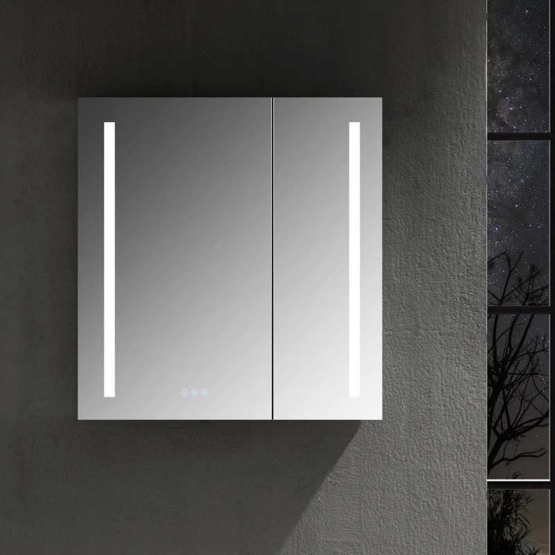 Blossom Kitchen & Bath Supply LED Mirror Medicine Cabinet With Defogger, Dimmer And Outlets, 30x32 3 Blossom Kitchen & Bath Supply LED Mirror Medicine Cabinet With Defogger, Dimmer And Outlets, 30x32