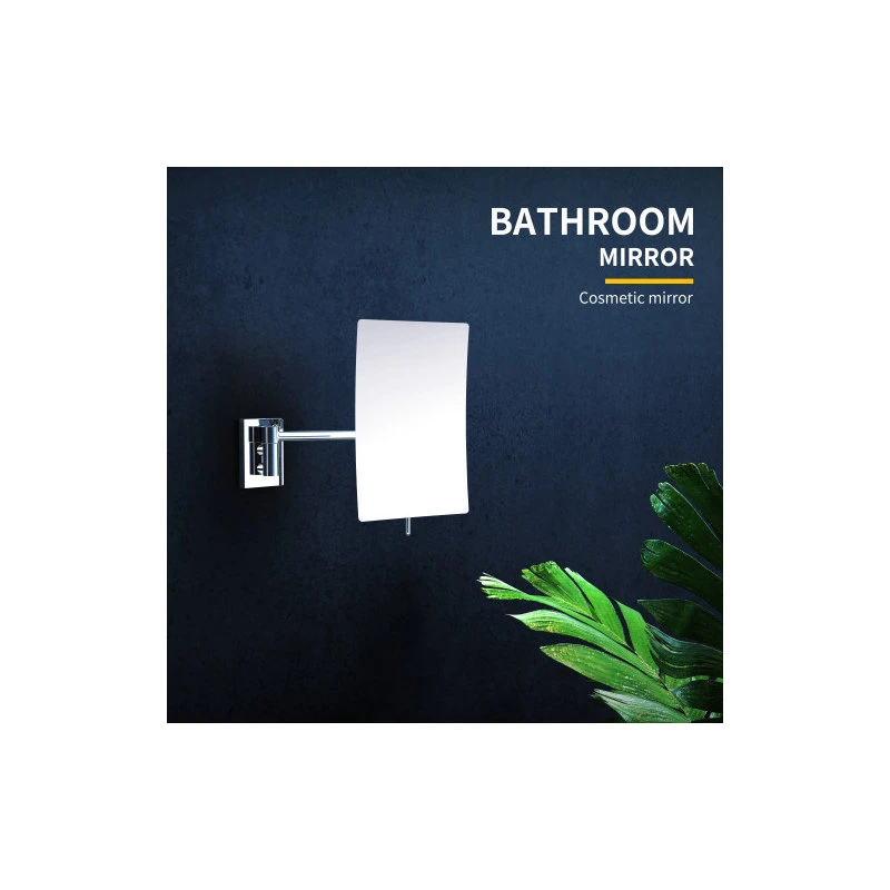 Wellfor Group LLC Rectangular Wall Mount Makeup Vanity Mirror 360 Degree Rotation 4 Wellfor Group LLC Rectangular Wall Mount Makeup Vanity Mirror 360 Degree Rotation - Image 2