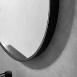 Altair Epoca 28" Circle Bathroom/Vanity Aluminum Framed Wall Mirror, Matt Black 16 Altair Epoca 28" Circle Bathroom/Vanity Aluminum Framed Wall Mirror, Matt Black -Laural Home Shop 9421f537028856ca 4628 w800 h800 b0 p0