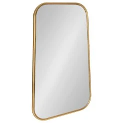 Uniek Caskill Framed Cowbell Wall Mirror, Gold, 20x32