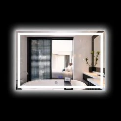CHLOE Lighting, Inc. CHLOE Lighting LUMINOSITY Rectangular TouchScreen LED Mirror 20 CHLOE Lighting, Inc. CHLOE Lighting LUMINOSITY Rectangular TouchScreen LED Mirror -Laural Home Shop 94914f7b0fdd41ac 5613 w800 h800 b0 p0