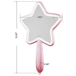 Impressions Vanity Company Starlet Led Handheld Makeup Mirror, Pearl White -Laural Home Shop 94a1500801369298 8932 w800 h800 b1 p0
