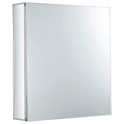 Fine Fixtures Bathroom Medicine Cabinet, Aluminum, Recessed/Surface Mount, 24"x24"