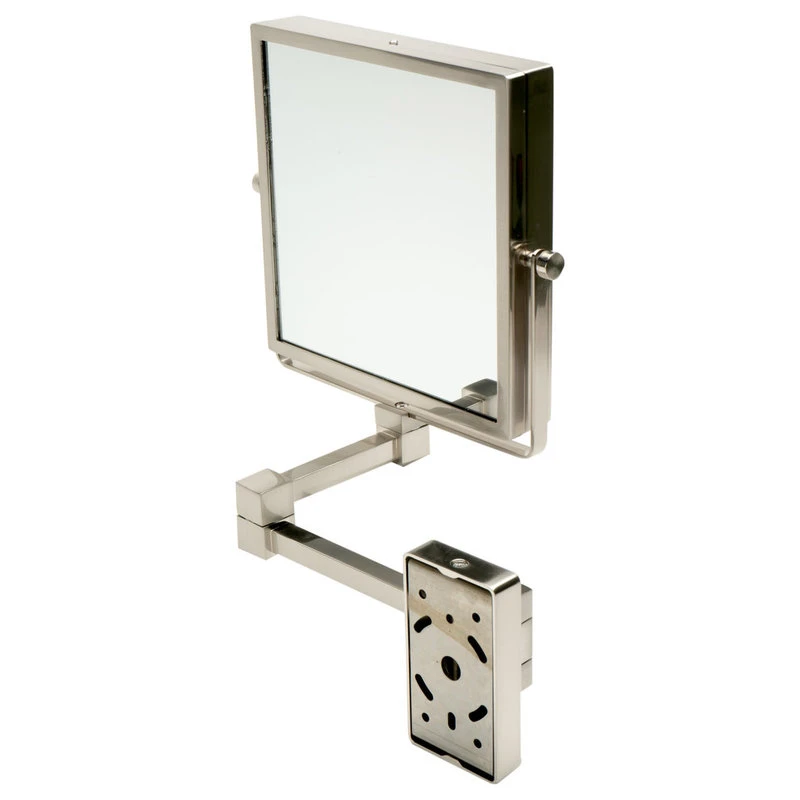 Alfi Trade Inc Alfi Brand Abm8Ws-Bn 8" Square Wall Mounted 5X Magnify Cosmetic Mirror 5 Alfi Trade Inc Alfi Brand Abm8Ws-Bn 8" Square Wall Mounted 5X Magnify Cosmetic Mirror - Image 3