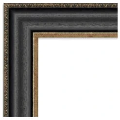 Amanti Art Thomas Black Bronze Non-Beveled Bathroom Wall Mirror - 23.75 X 29.75 In. -Laural Home Shop 95619bb502bddde3 6143 w800 h800 b1 p0