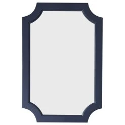 Vinnova Grossetto 24" Irregular Farmhouse Bathroom/Vanity Framed Wall Mirror, Royal Blue