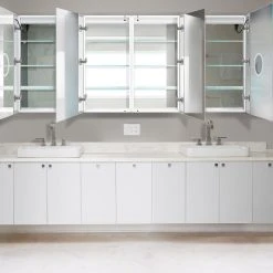 Krugg Reflections USA 120x36 LLLRRR, Recessed Or Surface Mount Medicine Cabinet 24 Shelves, LED -Laural Home Shop 9571abeb014e1f91 5026 w800 h800 b0 p0