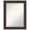 Amanti Art Harvard Walnut Non-Beveled Bathroom Wall Mirror - 22.5 X 28.5 In.