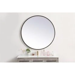 Elegant Furniture & Lighting Elegant Decor Pier 42" LED Mirror With Adjustable Color Temperature In Black -Laural Home Shop 95f116d303997d63 1822 w800 h800 b0 p0