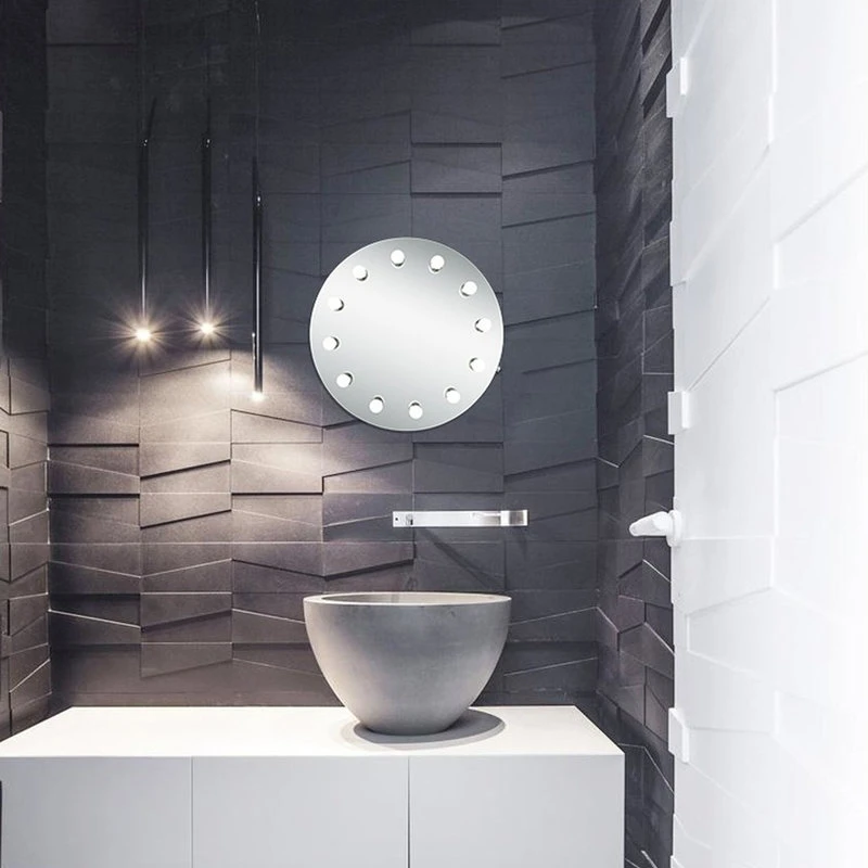 Elegant Furniture & Lighting Hollywood Vanity Mirror 5000K D27.5" 7 Elegant Furniture & Lighting Hollywood Vanity Mirror 5000K D27.5" - Image 5