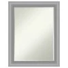 Amanti Art Peak Polished Nickel Narrow Petite Bevel Bathroom Wall Mirror 22.5 X 28.5 In. -Laural Home Shop 966174a303b790ee 4358 w800 h800 b1 p0