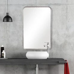 Vhomes Lights Vintage Industrial Pharm 30" X 20" Rectangular Vanity Bathroom Wall Mirror -Laural Home Shop 96d1acbd03f0486a 8142 w800 h800 b0 p0