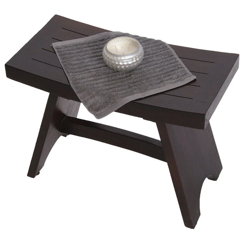 DecoTeak 24" Serenity Teak Eastern Style Shower Bench, Without Shelf 7 DecoTeak 24" Serenity Teak Eastern Style Shower Bench, Without Shelf - Image 5