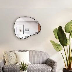 Mirrorize Canada Black Asymmetrical/Irregular Wall Mirror, 20"x24" -Laural Home Shop 9751471c03d56367 3185 w800 h800 b0 p0