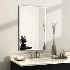 Fab Glass And Mirror Rectangle Frameless Wall Mirror For Bathroom, Gym, Yoga, Dance/Saloon, 30"x40" 8 Fab Glass And Mirror Rectangle Frameless Wall Mirror For Bathroom, Gym, Yoga, Dance/Saloon, 30"x40" -Laural Home Shop 97b1bf0503d79d2f 8717 w800 h800 b0 p0
