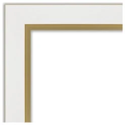 Amanti Art Eva White Gold Petite Bevel Bathroom Wall Mirror 23.25 X 29.25 In. -Laural Home Shop 97c1761003b7910f 7817 w800 h800 b1 p0