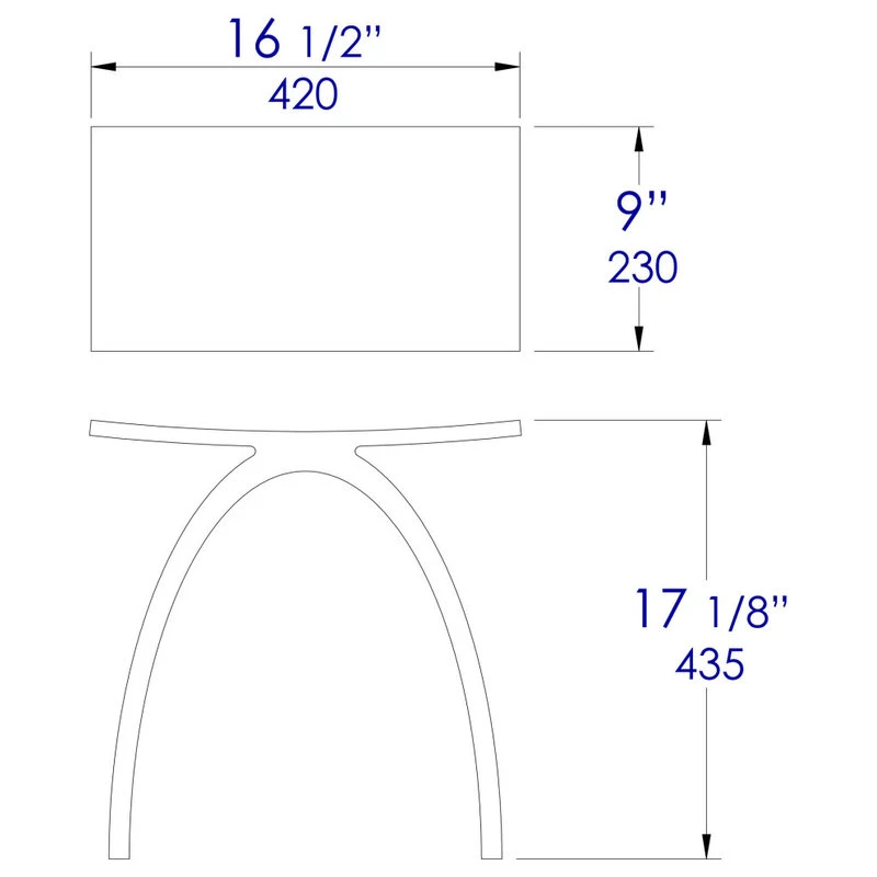 Alfi Trade ABST77BM Black Matte Arched Solid Surface Resin Bathroom / Shower Stool 7 Alfi Trade ABST77BM Black Matte Arched Solid Surface Resin Bathroom / Shower Stool - Image 5