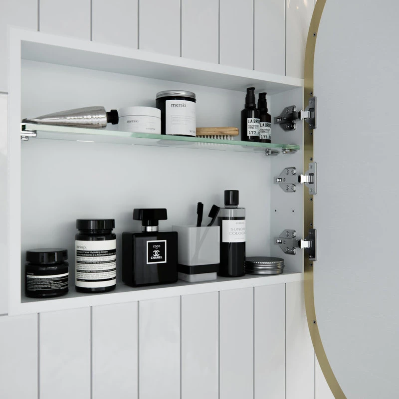 Glass Warehouse Medicine Cabinets, Satin Brass 8 Glass Warehouse Medicine Cabinets, Satin Brass - Image 6