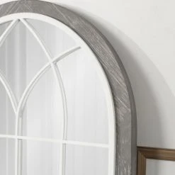 Uniek Nola Framed Windowpane Arch Mirror, Gray 22x28 18 Uniek Nola Framed Windowpane Arch Mirror, Gray 22x28 -Laural Home Shop 98e1c3ef01d33a02 6215 w800 h800 b0 p0