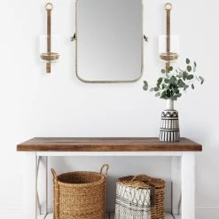 CREATIVE CO-OP Metal Framed Pivoting Wall Mirror, Brushed Gold 11 CREATIVE CO-OP Metal Framed Pivoting Wall Mirror, Brushed Gold -Laural Home Shop 98f1b94801f428e9 1471 w800 h800 b0 p0