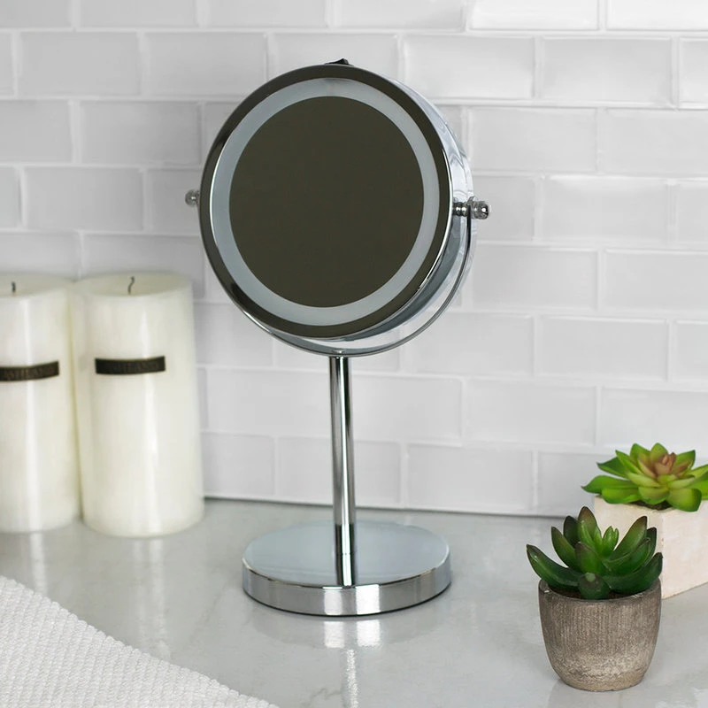 Home Basics Cosmetic Mirror, LED Light, Chrome 7 Home Basics Cosmetic Mirror, LED Light, Chrome - Image 5
