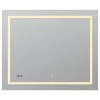 AQUADOM Daytona LED Lighted Bathroom Fog Free Dimmable Mirror 40"x36"x1"
