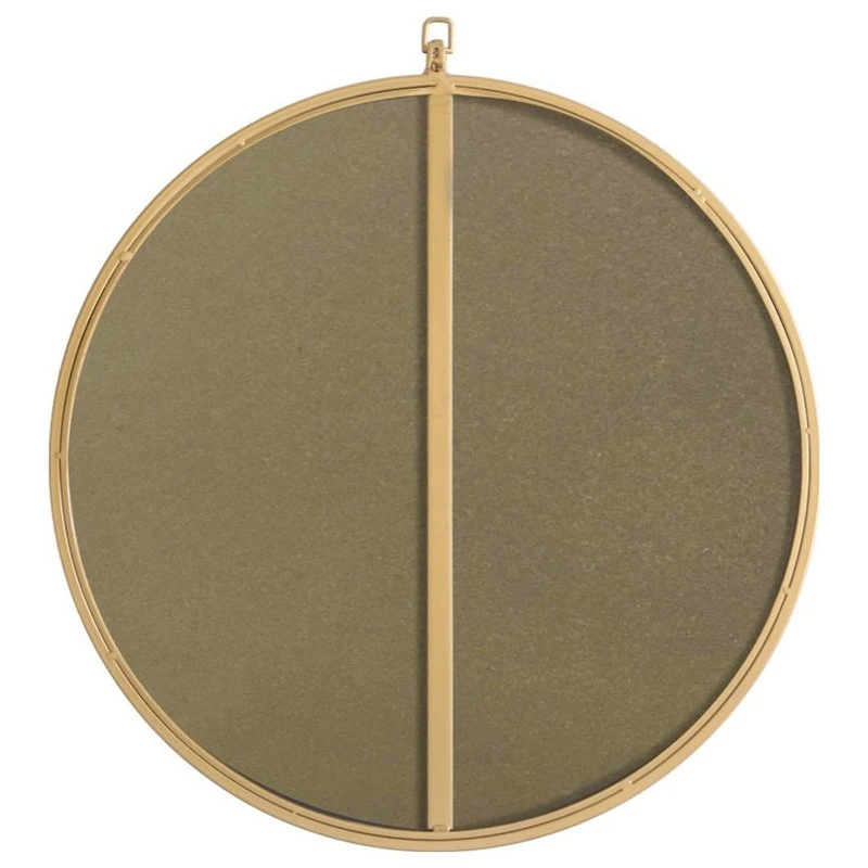 Elegant Furniture & Lighting Elegant Decor Rowan 24" Round Metal Frame Hooked Mirror In Brass 6 Elegant Furniture & Lighting Elegant Decor Rowan 24" Round Metal Frame Hooked Mirror In Brass - Image 4
