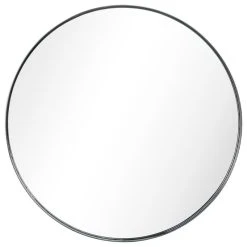 Empire Art Direct Ultra Stainless Steel Round Wall Mirror- 30"x30", Polished Silver