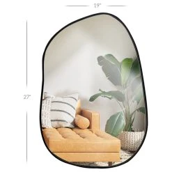Mirrorize Canada 19"x27" Black Asymmetrical/Irregular Wall Mirror -Laural Home Shop 9a2135f203d56edf 3252 w800 h800 b1 p0