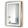 Krugg Reflections LED Lighted Bathroom Frame Mirror With Defogger, Gold, 24"x36" -Laural Home Shop 9a91cb870f99848b 5476 w800 h800 b1 p0