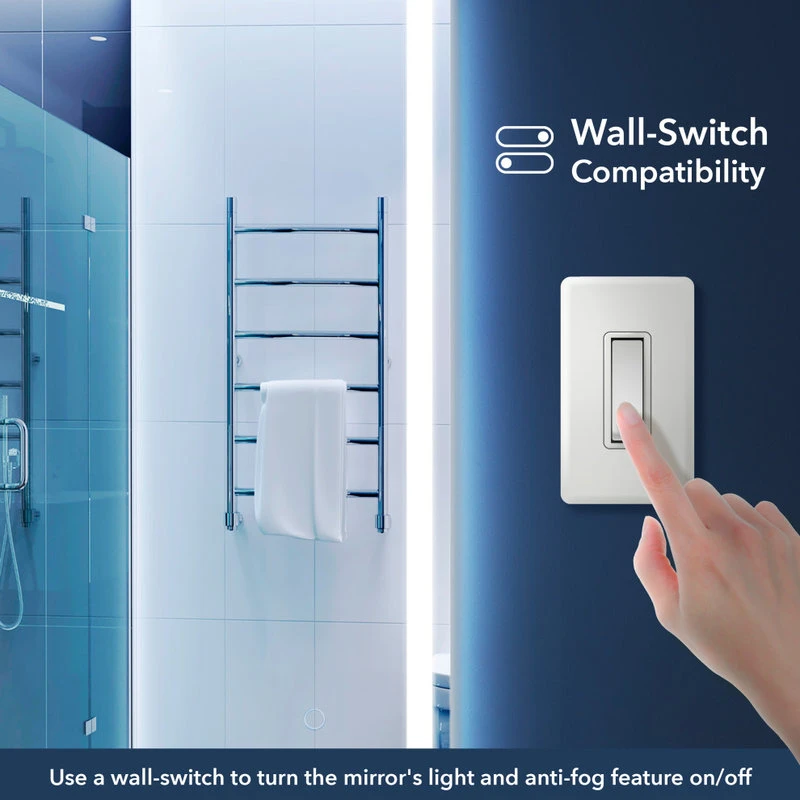 JONATHAN Y Pax Anti-Fog Front/Back-lit Bathroom Vanity Mirror, Touch Control, Height: 36" 12 JONATHAN Y Pax Anti-Fog Front/Back-lit Bathroom Vanity Mirror, Touch Control, Height: 36" - Image 10