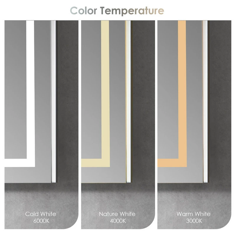 Altair Bojano 24" Clear Glass Surface-Mount/Recessed LED Mirror Medicine Cabinet 5 Altair Bojano 24" Clear Glass Surface-Mount/Recessed LED Mirror Medicine Cabinet - Image 3